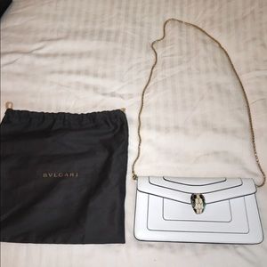 Bvlgari Serpenti Forever White Chained Crossbody